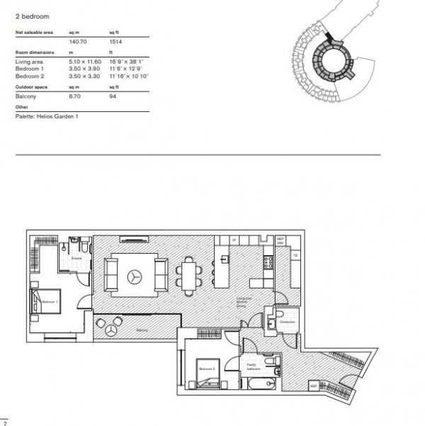 Floor Plan Image for 2 Bedroom Apartment to Rent in BBC TV CENTER, 3 Woodlane Crescen, London