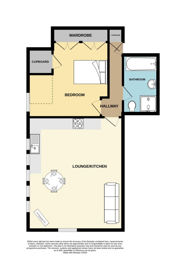 Floor Plan Image for 1 Bedroom Apartment to Rent in Grove Street, Wantage