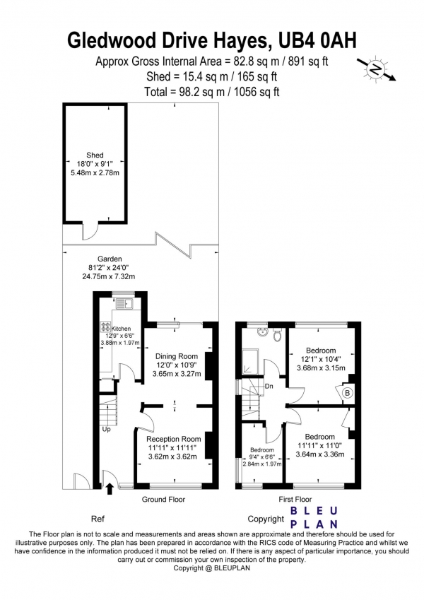 Floor Plan Image for 3 Bedroom Property for Sale in Gledwood Drive, Hayes