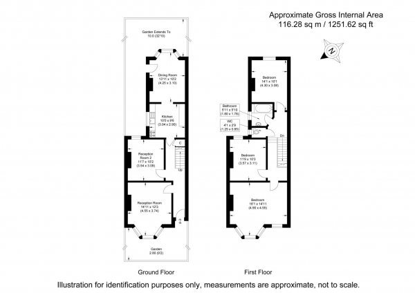 Floor Plan Image for 3 Bedroom Terraced House for Sale in Marden Road, London, N17