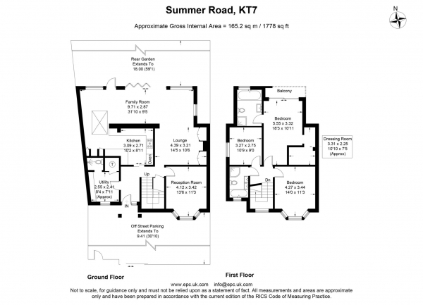 Floor Plan Image for 3 Bedroom Semi-Detached House to Rent in Summer Road, Thames Ditton