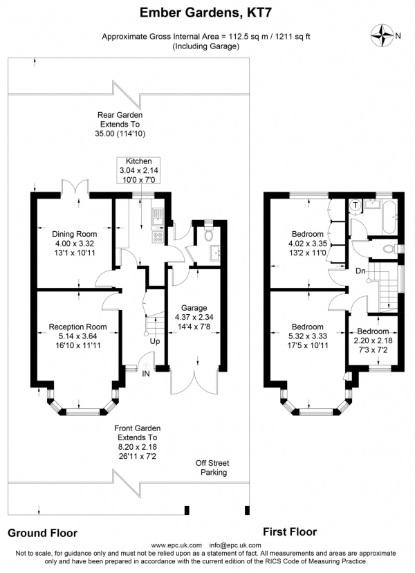 Floor Plan Image for 3 Bedroom Detached House for Sale in Ember Gardens, Thames Ditton