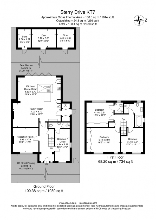 Floor Plan Image for 3 Bedroom Semi-Detached House for Sale in Sterry Drive, Thames Ditton