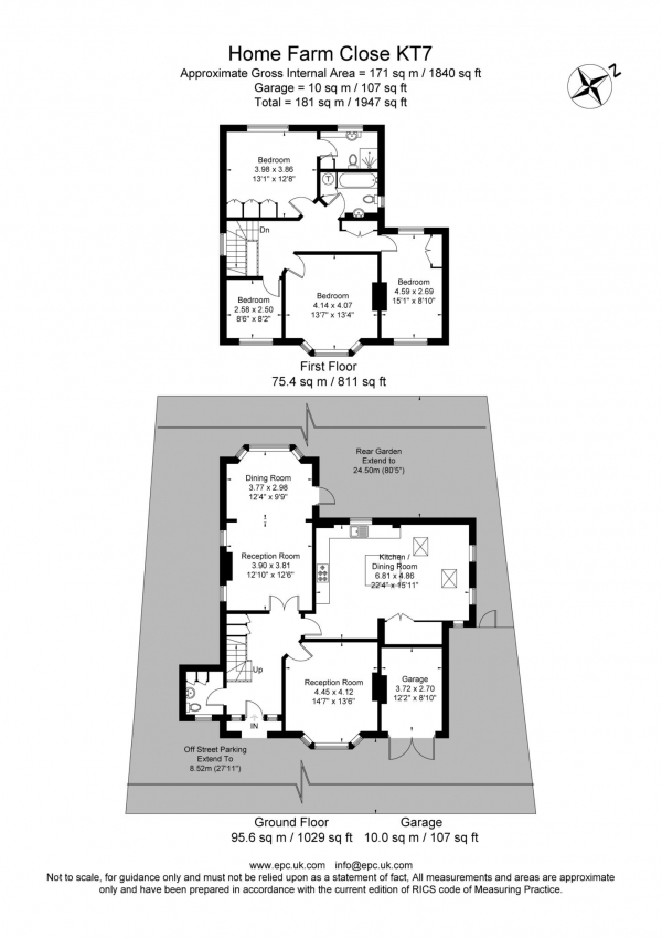 Floor Plan Image for 4 Bedroom Detached House for Sale in Home Farm Close, Thames Ditton