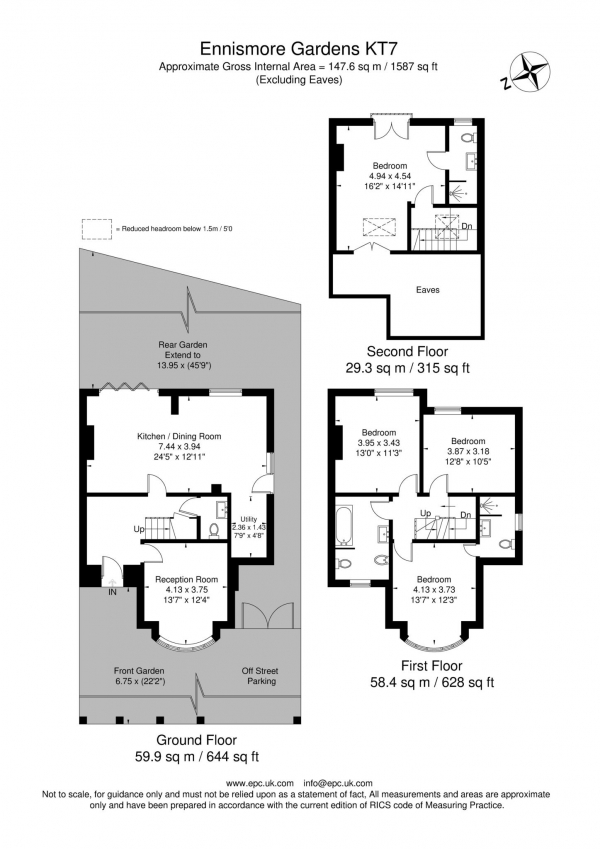 Floor Plan Image for 4 Bedroom Semi-Detached House for Sale in Ennismore Gardens, Thames Ditton