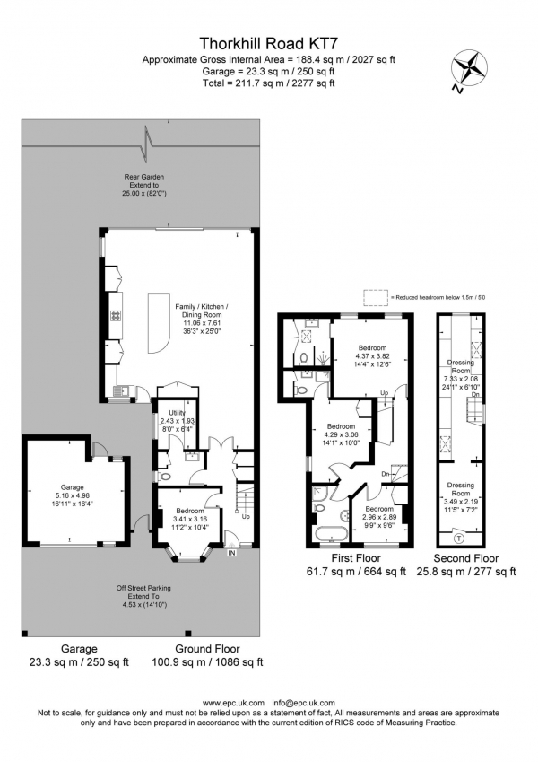 Floor Plan Image for 3 Bedroom Detached House for Sale in Thorkhill Road, Thames Ditton