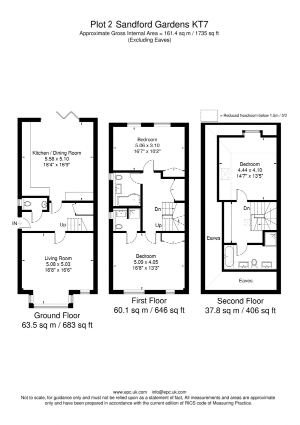 Floor Plan Image for 3 Bedroom Semi-Detached House for Sale in Sndford Gardens, Embercourt Road, Thames Ditton