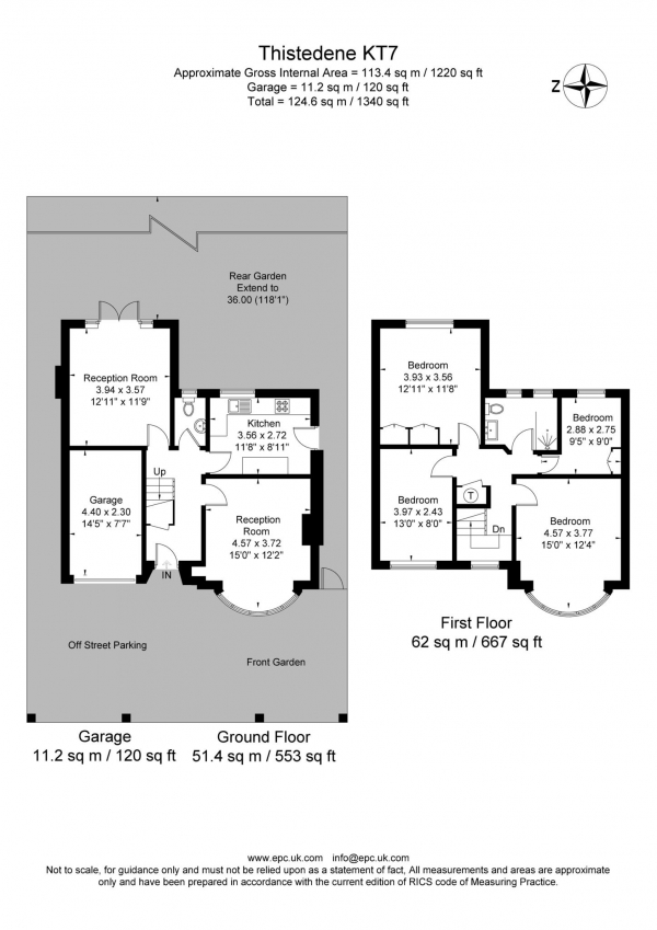 Floor Plan Image for 4 Bedroom Detached House for Sale in Thistledene, Thames Ditton