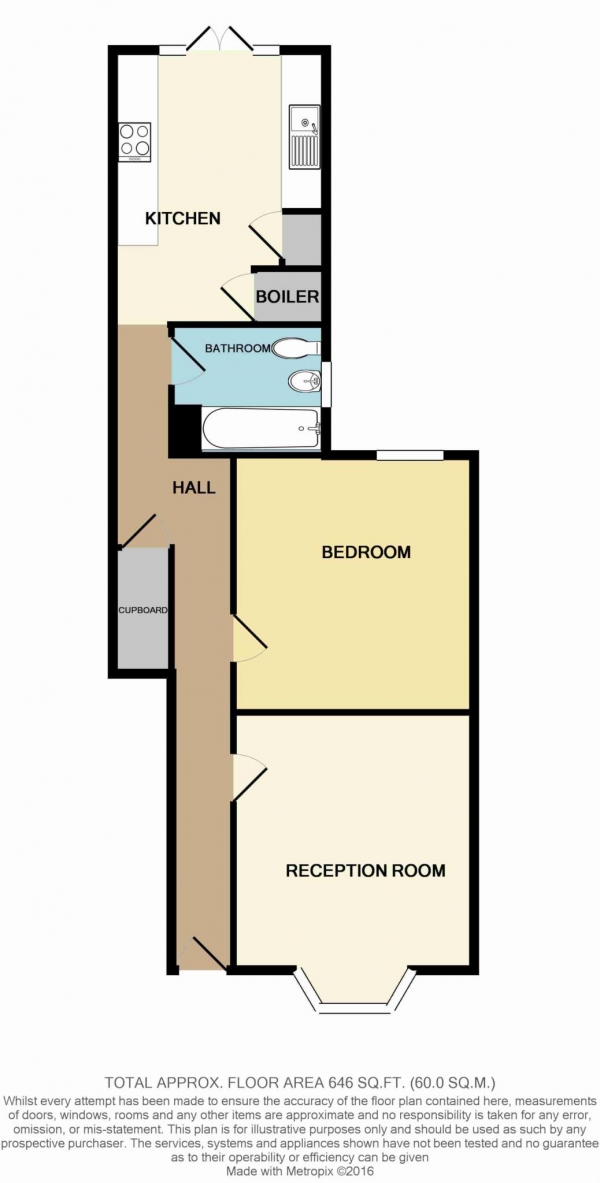 Floor Plan Image for 1 Bedroom Flat for Sale in Hainault Rd, Upper Leytonstone