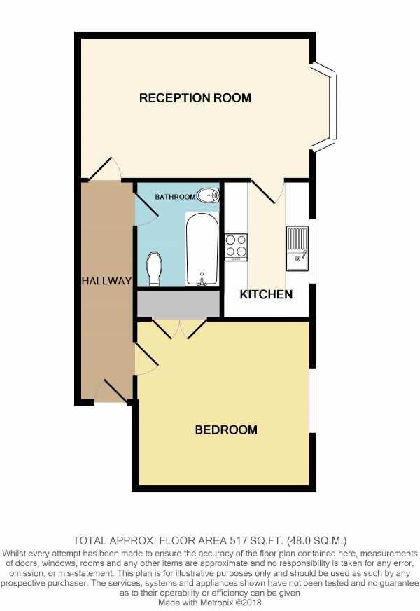 Floor Plan Image for 1 Bedroom Flat for Sale in Newport Road, London