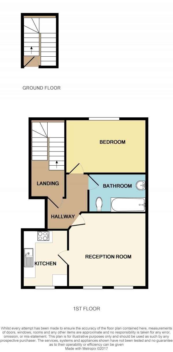 Floor Plan Image for 1 Bedroom Flat for Sale in Forest Drive West, Leytonstone