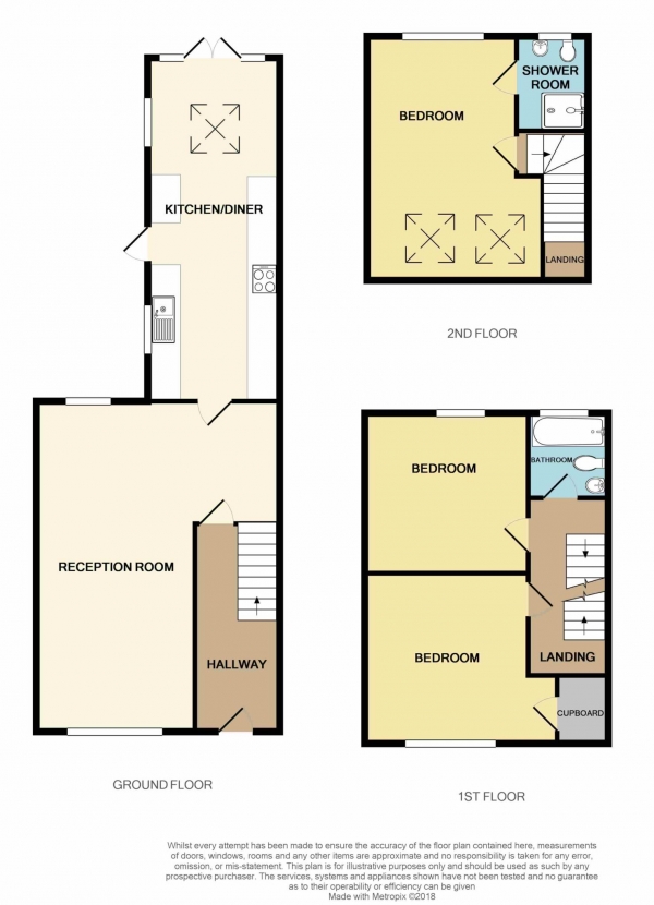Floor Plan for 3 Bedroom Property for Sale in Dunedin Road, Leyton, Leyton, E10, 5NL - OIRO &pound625,000
