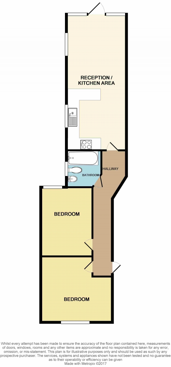 Floor Plan Image for 2 Bedroom Flat for Sale in Church Road, Leyton