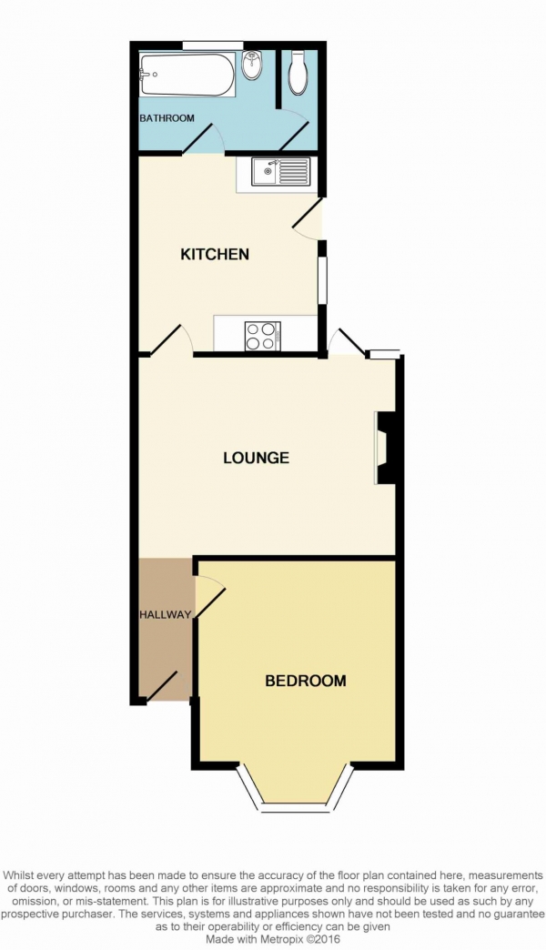 Floor Plan Image for 1 Bedroom Flat for Sale in Huxley Road, Leyton