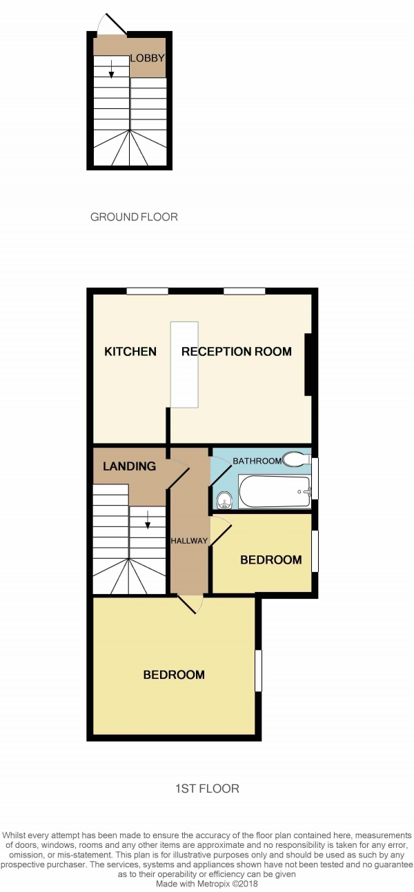 Floor Plan Image for 2 Bedroom Flat for Sale in Grange Park Road, Leyton