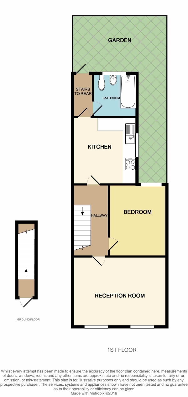 Floor Plan Image for 1 Bedroom Flat for Sale in Claude Rd, Leyton