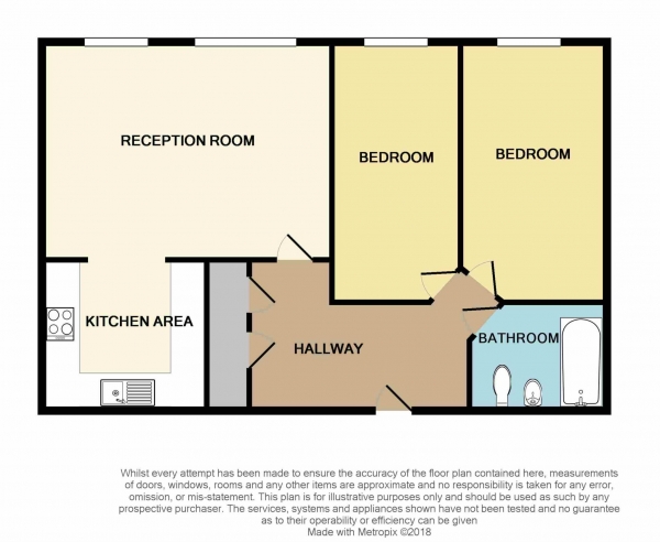 Floor Plan Image for 2 Bedroom Flat for Sale in St Helens Place, Leyton
