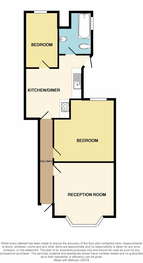 Floor Plan Image for 2 Bedroom Flat for Sale in Murchsion Road, Leyton