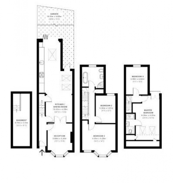 Floor Plan Image for 4 Bedroom Property for Sale in Malta Road, Leyton