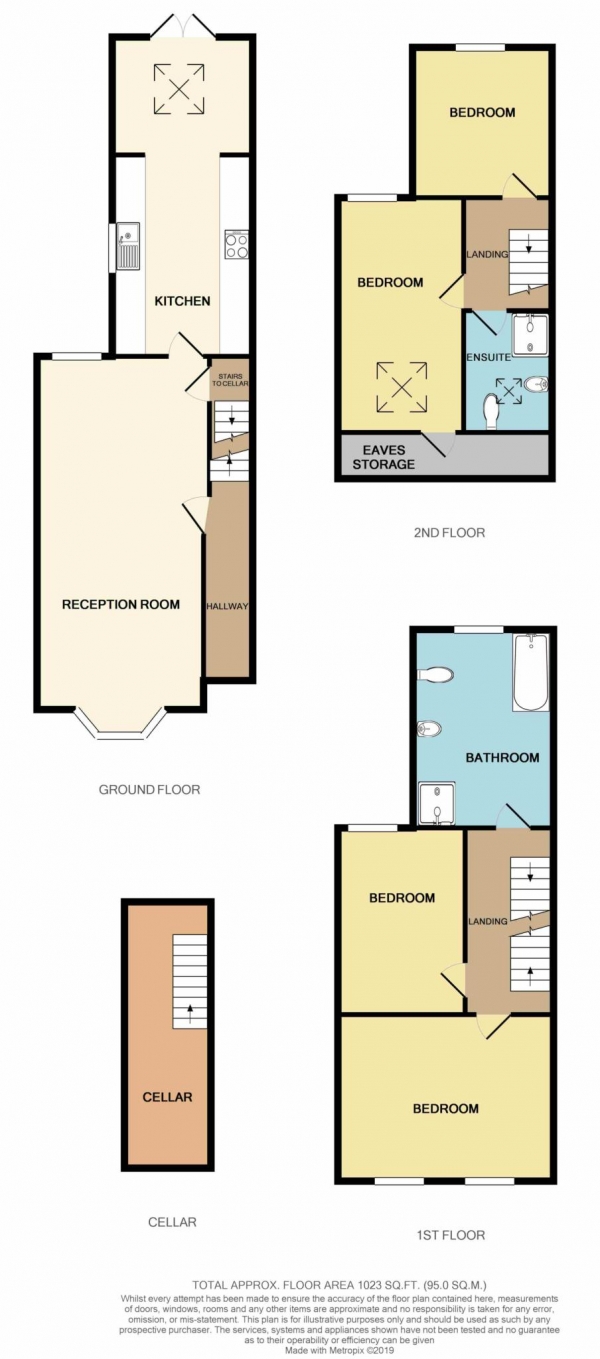 Floor Plan for 4 Bedroom Property for Sale in Sedgwick Road, Leyton, Leyton, E10, 6QR -  &pound700,000