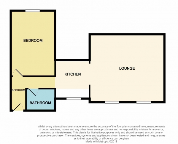 Floor Plan for 1 Bedroom Flat for Sale in Thornhill Road, Leyton, Leyton, E10, 5LL - Guide Price &pound299,000