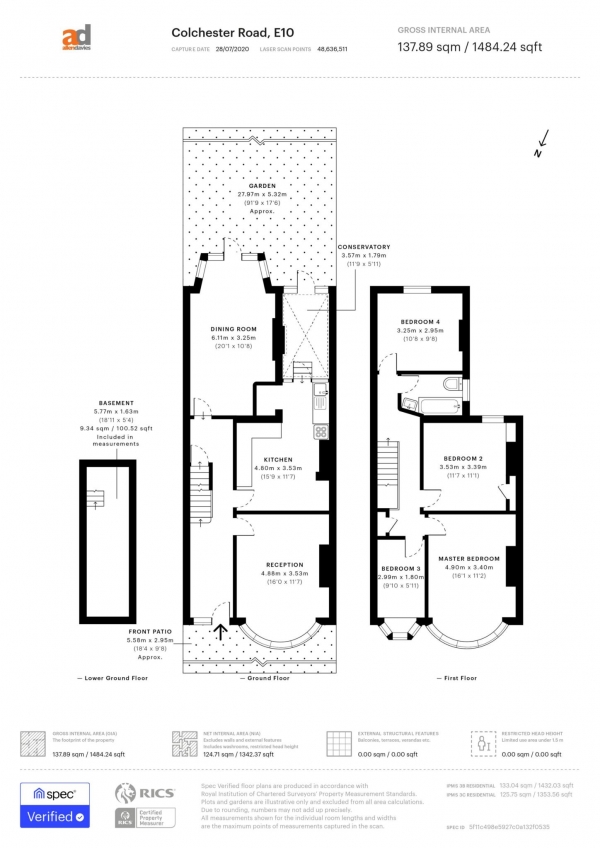 Floor Plan Image for 4 Bedroom Terraced House for Sale in Colchester Road, Leyton,E10