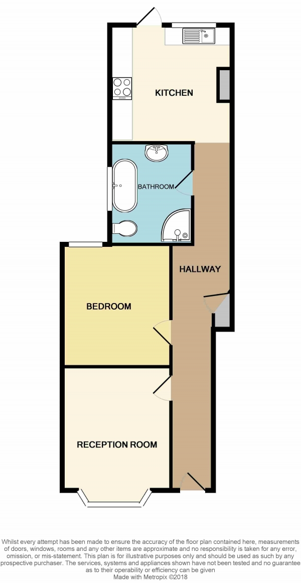 Floor Plan Image for 1 Bedroom Flat for Sale in Seymour Road, Leyton