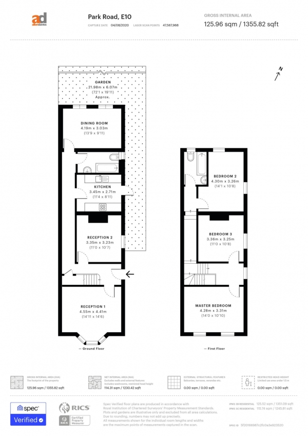 Floor Plan Image for 3 Bedroom Semi-Detached House for Sale in Park Road, Leyton