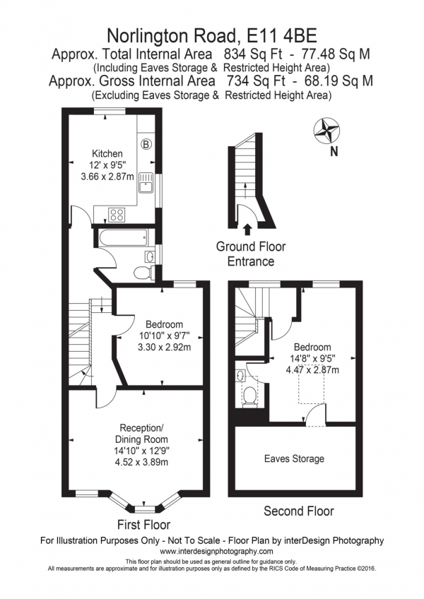 Floor Plan Image for 2 Bedroom Flat for Sale in Norlington Road, Leytonstone