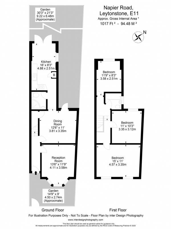 Floor Plan for 3 Bedroom Property for Sale in Napier Road, Leytonstone, E11, Leytonstone, E11, 3JZ - OIRO &pound600,000