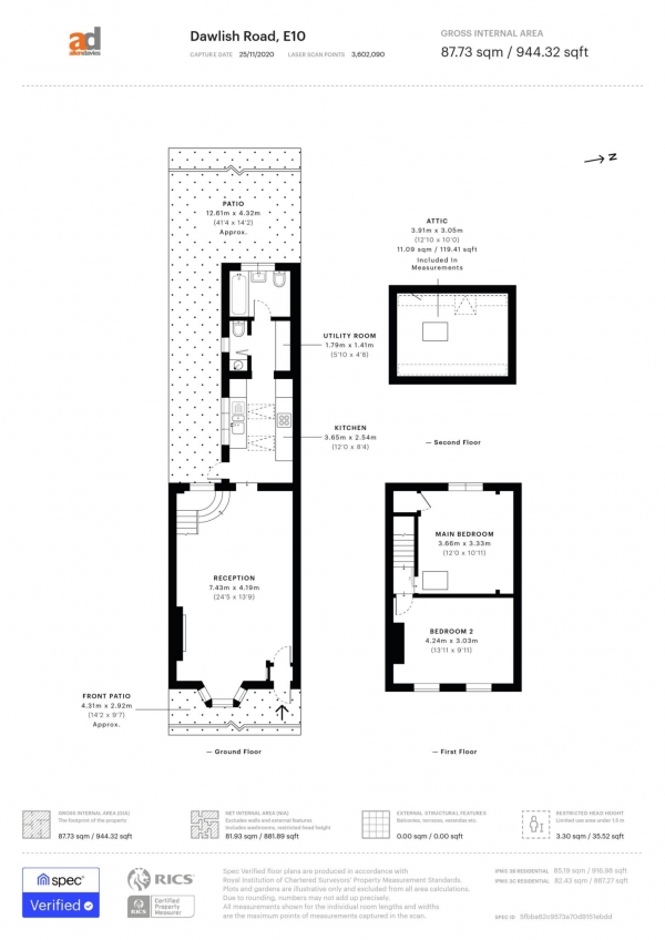 Floor Plan Image for 2 Bedroom Property for Sale in Dawlish Road, Leyton, E10