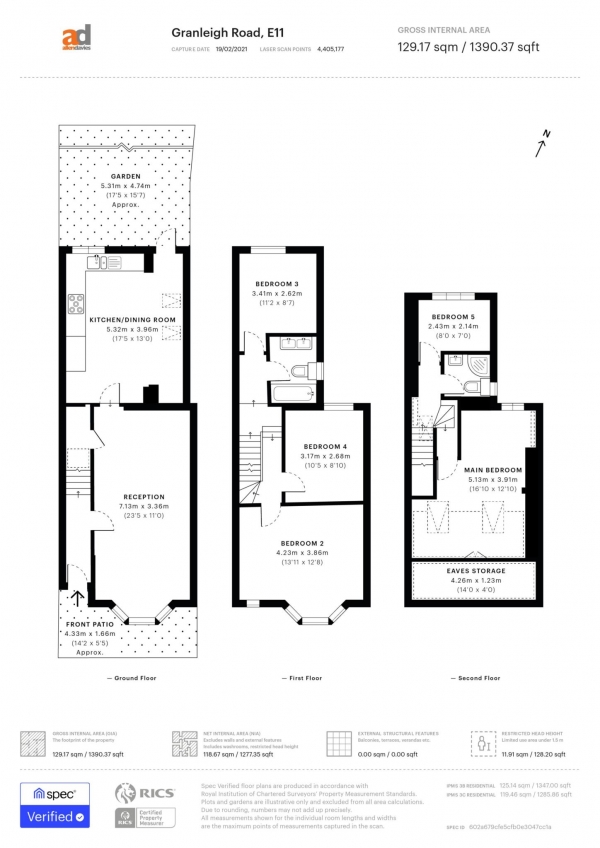 Floor Plan Image for 5 Bedroom Property for Sale in Granleigh Road, Leytonstone, E11