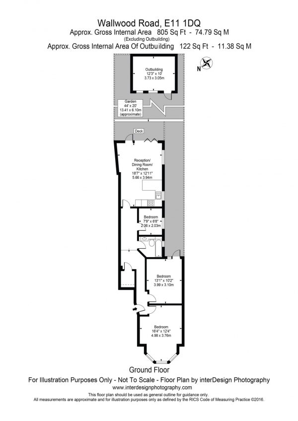 Floor Plan Image for 3 Bedroom Flat for Sale in Wallwood Road, Leytonstone, E11