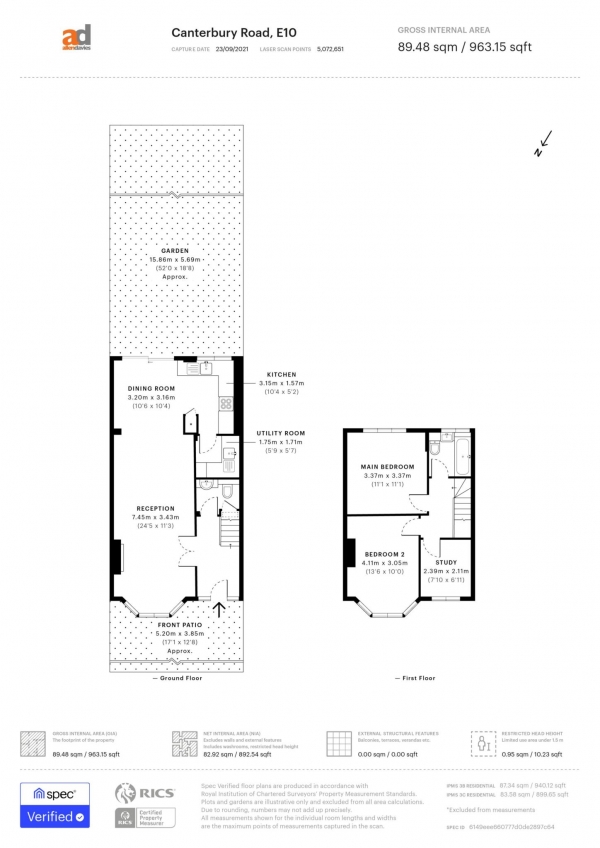 Floor Plan Image for 3 Bedroom Property for Sale in Canterbury Road, Leyton, E10