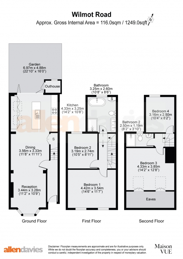 Floor Plan Image for 4 Bedroom Property for Sale in Wilmot Road, Leyton, E10