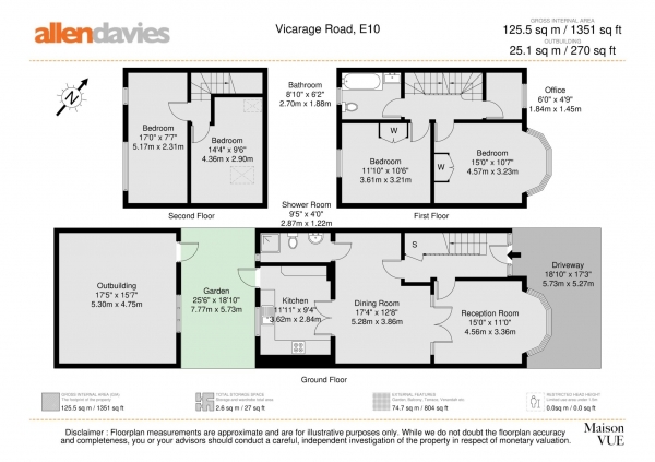 Floor Plan Image for 4 Bedroom Property for Sale in Vicarage Road, Leyton, E10