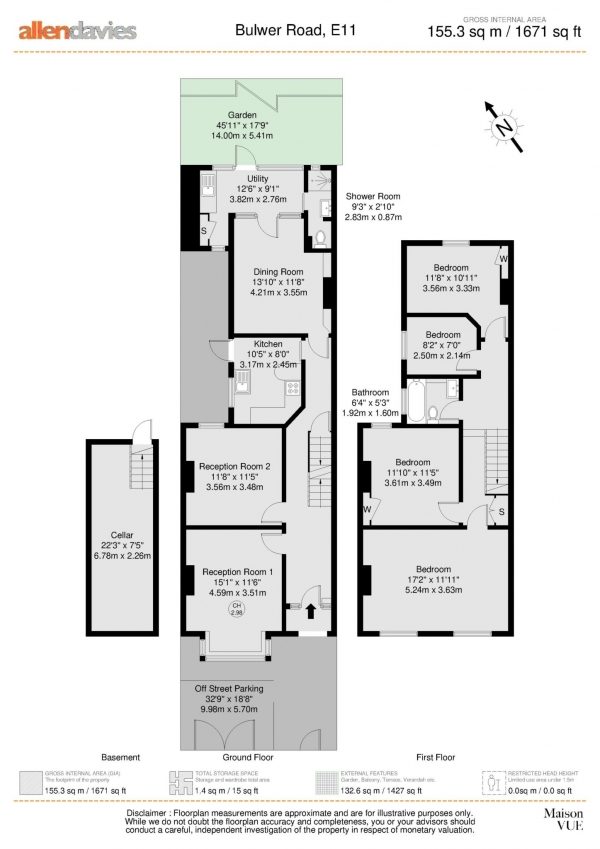 Floor Plan Image for 4 Bedroom Property for Sale in Bulwer Road, Leytonstone, E11