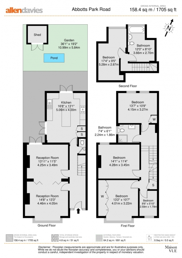 Floor Plan Image for 5 Bedroom Property for Sale in Abbotts Park Road, Leyton, E10