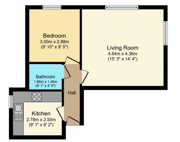 Floor Plan Image for 1 Bedroom Apartment for Sale in Barclay Road, East Croydon