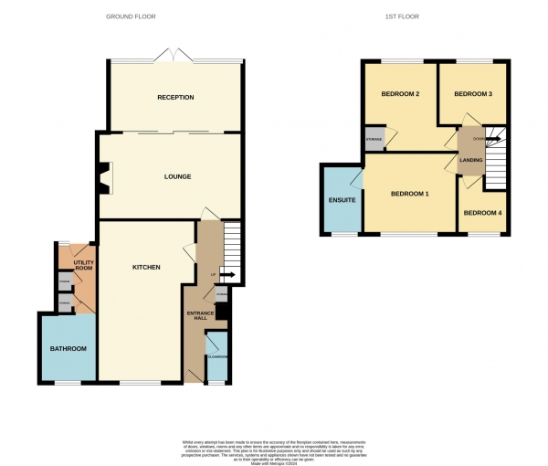Floor Plan Image for 4 Bedroom End of Terrace House for Sale in Gloucester Ave, Maldon