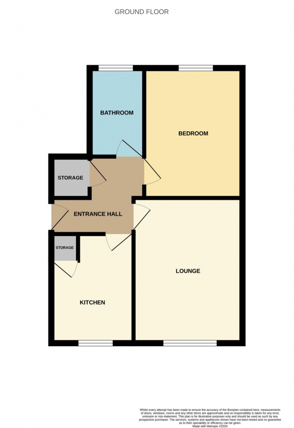 Floor Plan for 1 Bedroom Maisonette for Sale in Dyers Road, Maldon, CM9, 5DW -  &pound169,995
