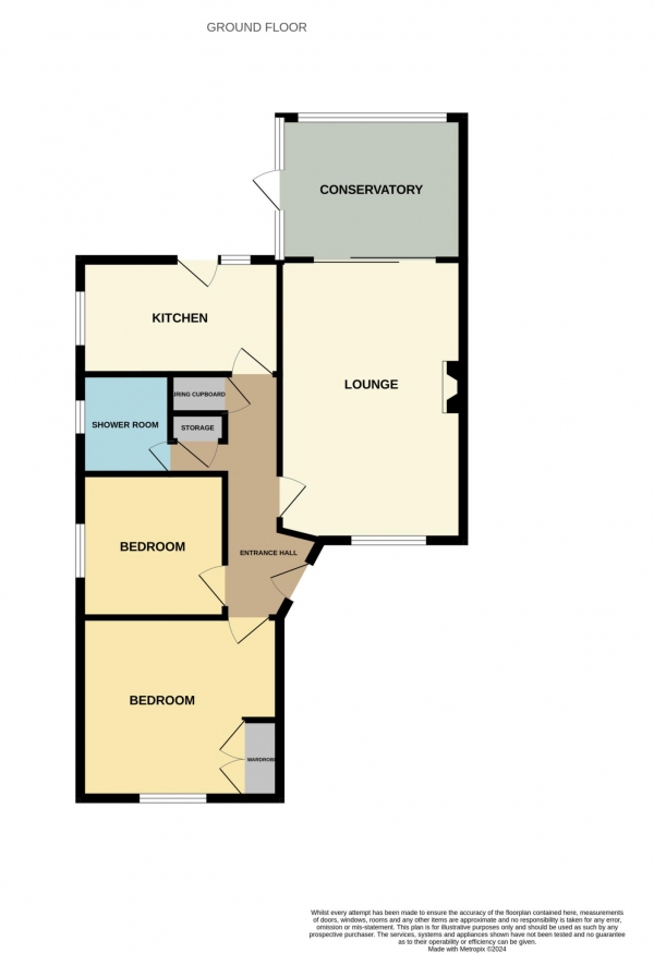 Floor Plan Image for 2 Bedroom Semi-Detached Bungalow for Sale in Sidmouth Rd, Chelmsford