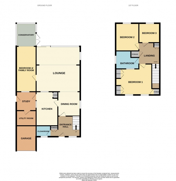 Floor Plan for 3 Bedroom Detached House for Sale in North End, Southminster, CM0, 7DN -  &pound425,000