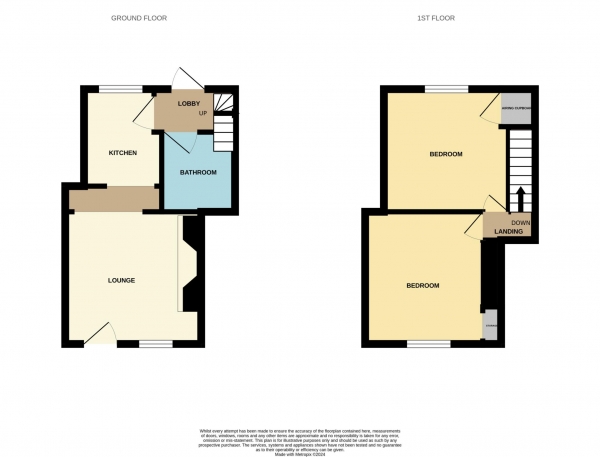 Floor Plan for 2 Bedroom Terraced House for Sale in North Street, Maldon, CM9, 5HH -  &pound255,000