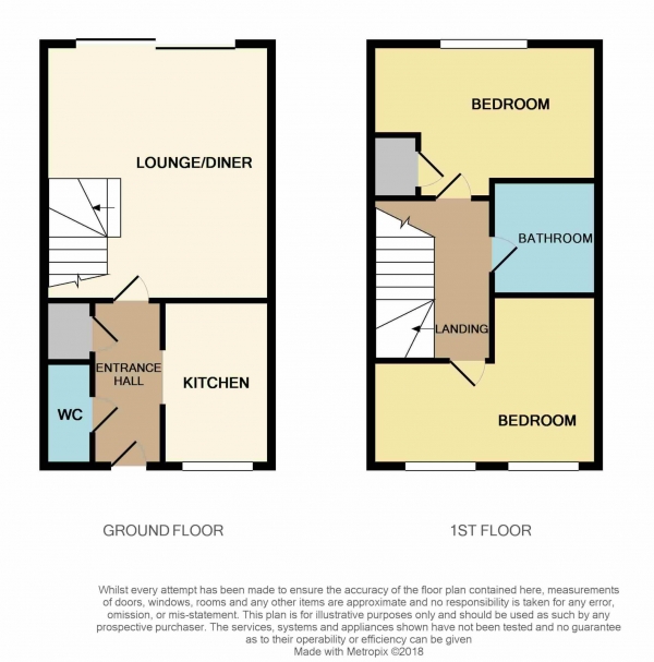 Floor Plan Image for 2 Bedroom Terraced House for Sale in Abbotsmead, Heybridge