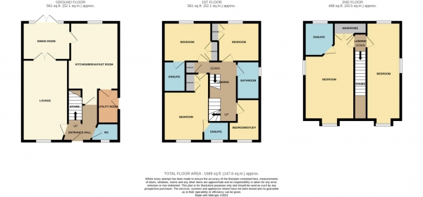 Floor Plan Image for 6 Bedroom Detached House for Sale in Harvest Way, Heybridge