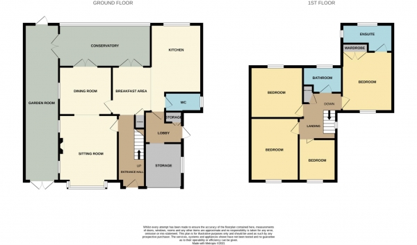 Floor Plan Image for 4 Bedroom Detached House for Sale in Plume Avenue, Maldon
