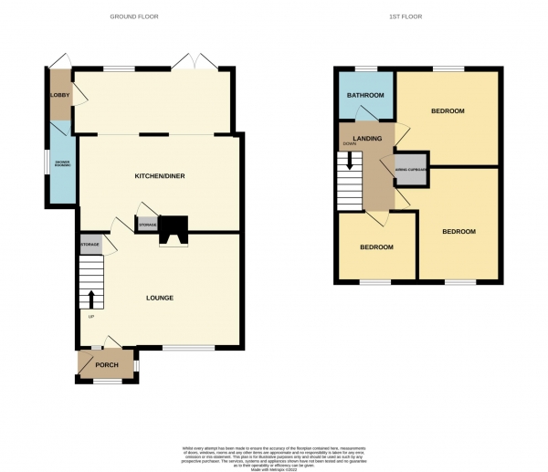 Floor Plan Image for 3 Bedroom End of Terrace House for Sale in Brooke Square, Maldon