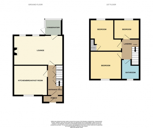 Floor Plan Image for 3 Bedroom Terraced House for Sale in Chaucer Close, Maldon