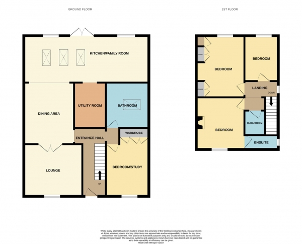 Floor Plan Image for 4 Bedroom Semi-Detached House for Sale in Cross Road, Maldon